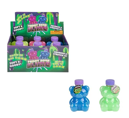 Bear Slime, Glow In The Dark 11cm