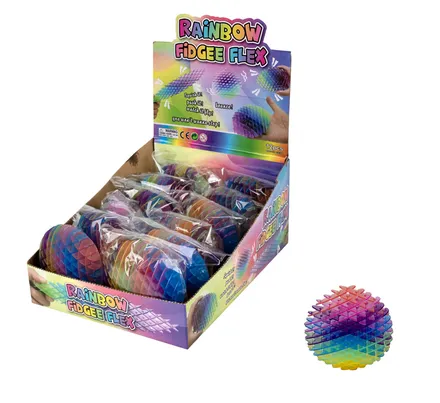 Rainbow Flexi Fidget, 9 X 7.5cm