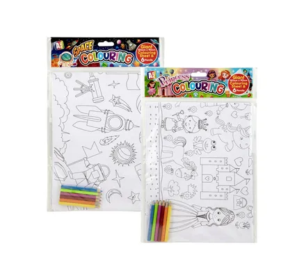 Giant Colouring Sheet With Pencils