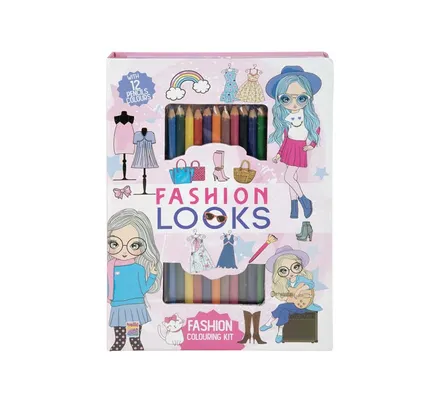 Fashion Looks Colouring Kit, 64 Pages