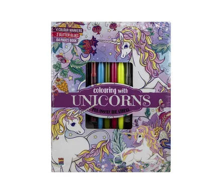 Unicorn Colouring Book, 64 Pages