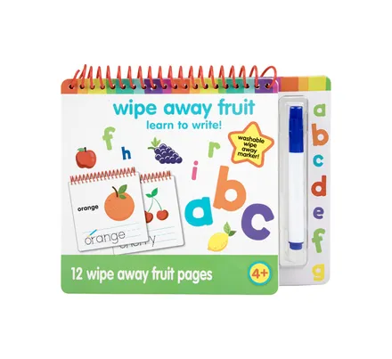 Educational Dry Wipe Fruit Book