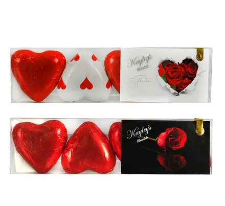 Foiled Hearts In Sleeve, 4-Piece