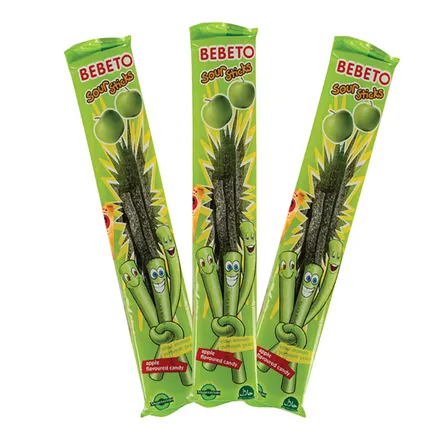 Bebeto Sour Gummy Sticks Apple