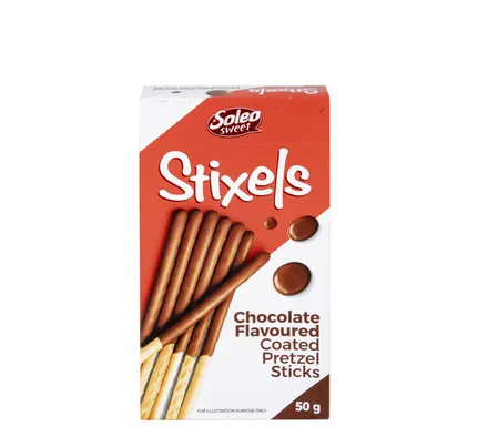 Chocolate Coated Pretzel Sticks, 50g