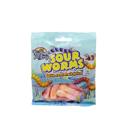 Flavour Factory Sour Worm, 90g