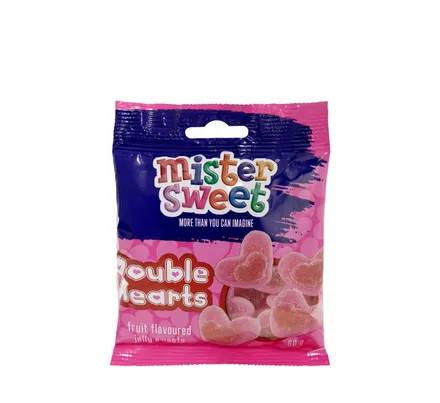 Mister Sweet Double Hearts Fruit, 60g